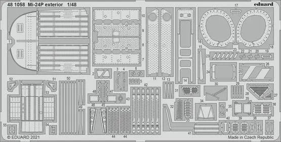 Eduard 1/48 Mi-24P exterior Photo etched set Eduard