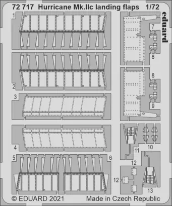 Eduard 1/72 Hurricane Mk. IIc landing flaps Photo etched parts Eduard