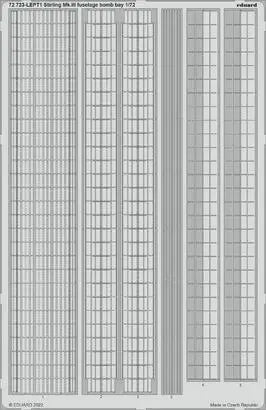 Eduard 1/72 Stirling Mk. III fuselage bomb bay Photo etched parts Eduard