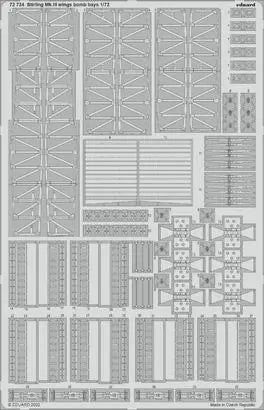 Eduard 1/72 Stirling Mk. III wings bomb bays Photo etched parts Eduard