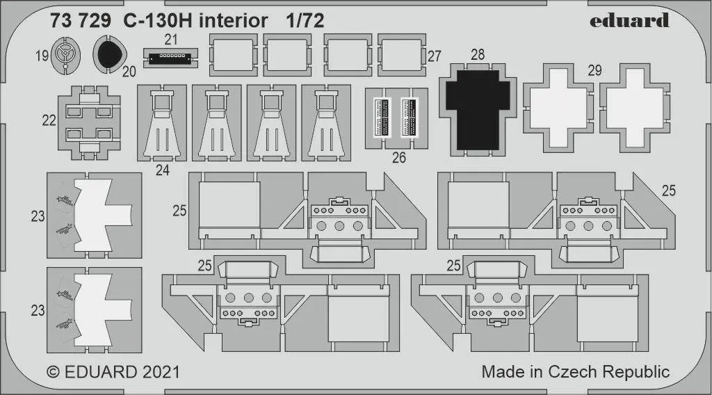 Eduard 1/72 C-130H interior Photo etched parts Eduard