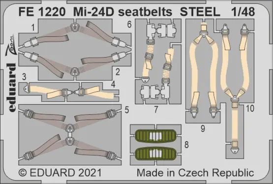 Eduard 1/48 Mi-24D seatbelts STEEL Photo etched parts Eduard