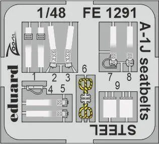 Eduard 1/48 A-1J Skyraider seatbelts Steel Photo etched parts Eduard