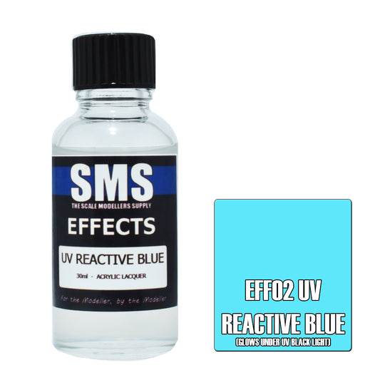 SMS Effects UV Reactive Blue Acrylic Lacquer 30ml