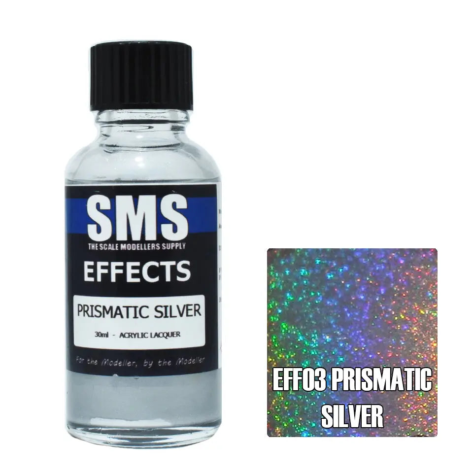 SMS Effects Prismatic Silver Acrylic Lacquer 30ml The Scale Modellers Supply
