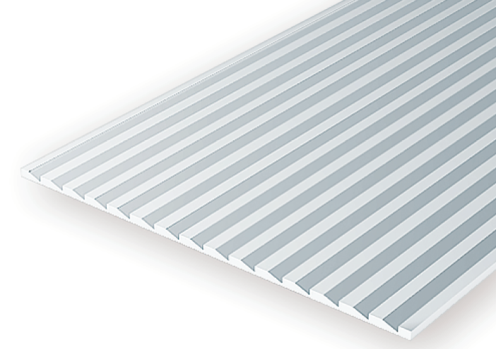Evergreen White Polystyrene Novelty Siding Sheet 0.060 x 6 x 12" / 1.5mm x 15cm x 30cm (1) Evergreen