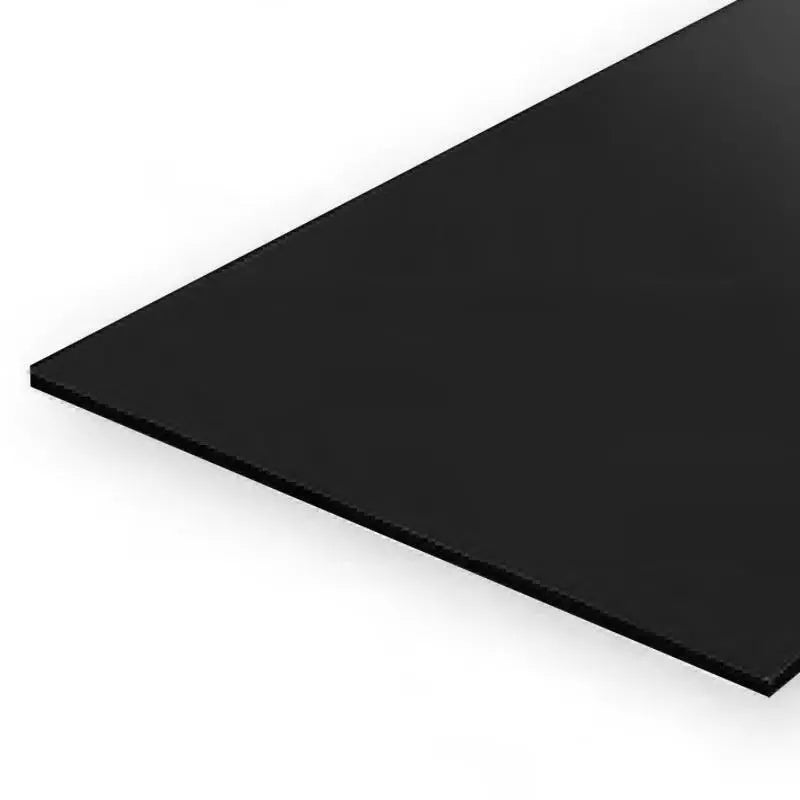 Evergreen Black Polystyrene Sheet 0.020 x 8 x 21" / 0.51mm x 20cm x 53cm (6) Evergreen