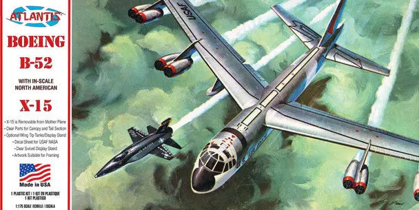 Atlantis 1/175 B-52 and X-15 with Swivel Stand Plastic Model Kit Atlantis