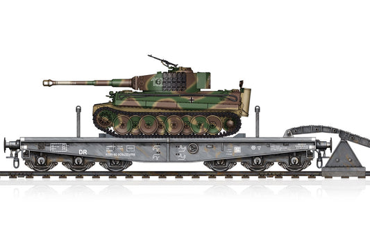 HobbyBoss 1/72 Schwere Plattformwagen Type SSyms 80&Pz.Kpfw.VI Ausf.E Sd.Kfz.181 Tiger I (Mid)