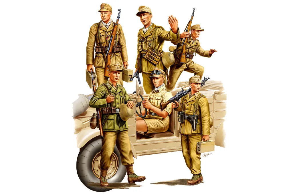 HobbyBoss 1/35 GERMAN AFRICA CORPS Plastic Model Kit HobbyBoss
