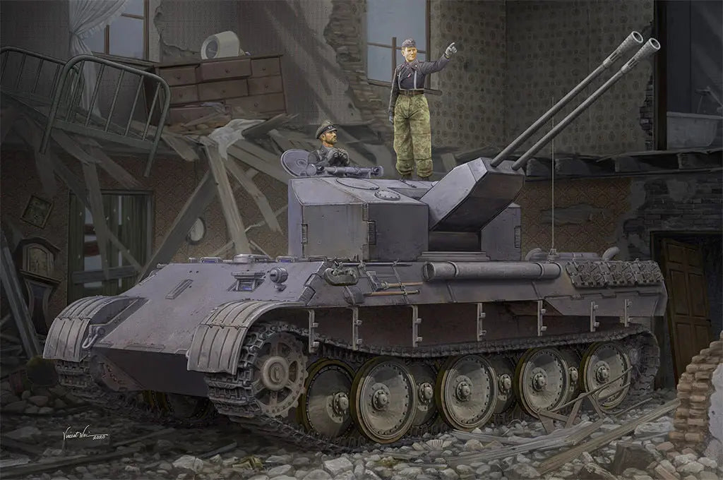 HobbyBoss 1/35 German Flakpanzer V Ausf.A Plastic Model Kit HobbyBoss