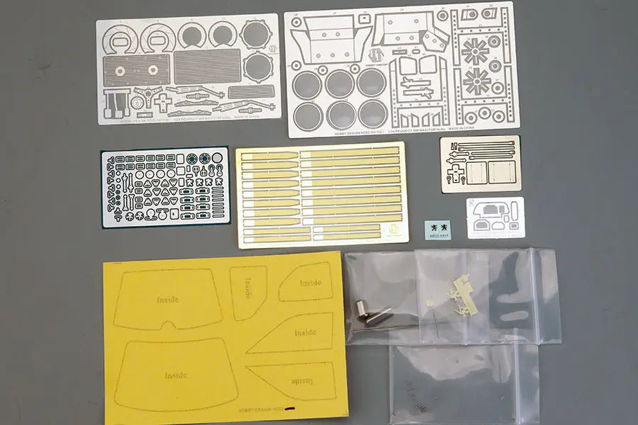Hobby Design 1/24 Peugeot 306 Maxi 96' Monte Carlo Rally Detail-UP Set For NUNU (PE+Metal parts+Resin+Metal Logo) Hobby Design