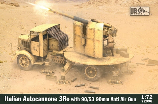 IBG 1/72 Italian Autocannone 3Ro with 90/53 90mm AA Gun Plastic Model Kit