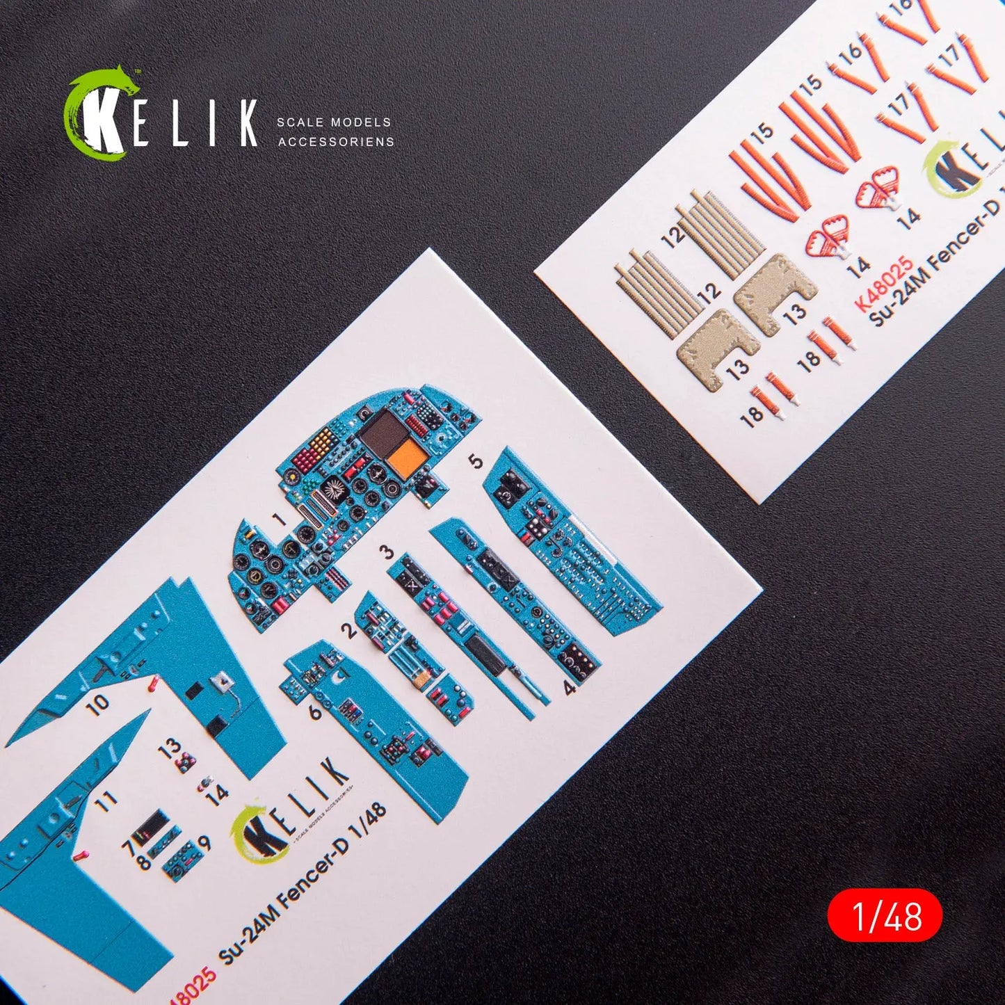 Kelik 1:48 Su-24 interior 3D Decals for Trumpeter Kit Res/Kit