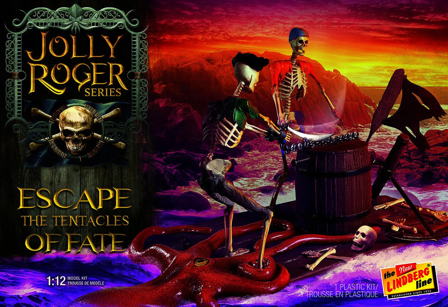 Lindberg 1/12 Jolly Roger Series: Escape the Tentacles of Fate 2T Plastic Model Kit Hawk/Lindberg