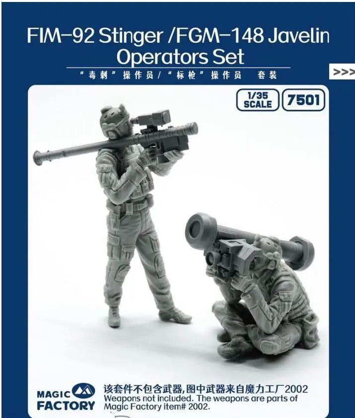 Magic Factory 1/35 Stinger/Javelin Operators Set (Resin) Model Kit Magic Factory