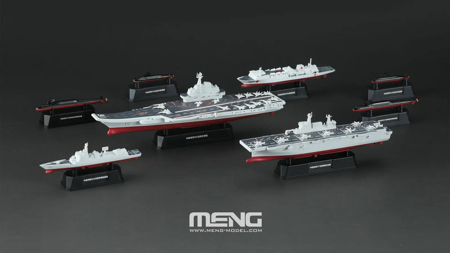 Meng 1/2000 Chinese Fleet Set 2 (incl. 6 blind boxes) Plastic Model Kit Meng