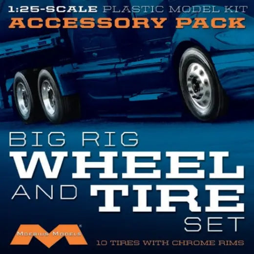 Moebius 1/25 Semi Wheels/Tires (10pk) Plastic Model Kit - Franklin Hobbies Ltd