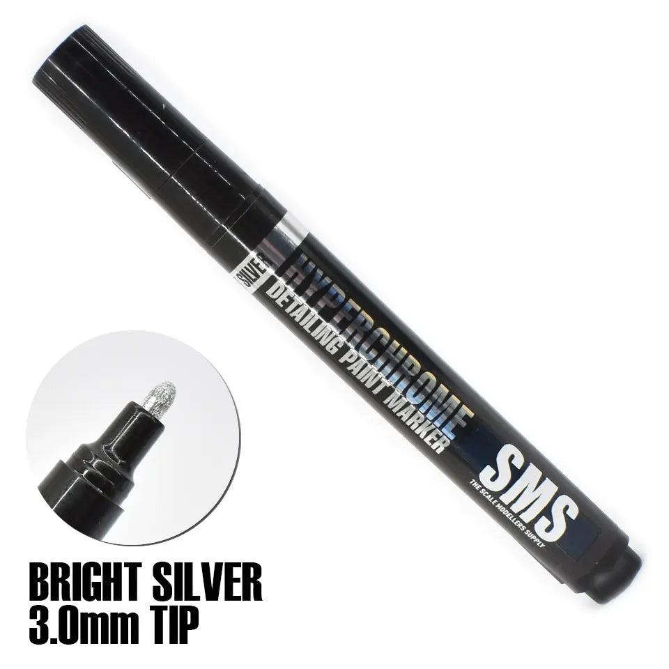 SMS Hyperchrome Marker (Bright Silver) 3.0mm The Scale Modellers Supply