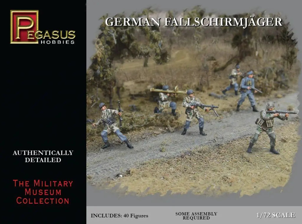 Pegasus 1/72 German Fallschirmjager Plastic Model Kit - Franklin Hobbies Ltd
