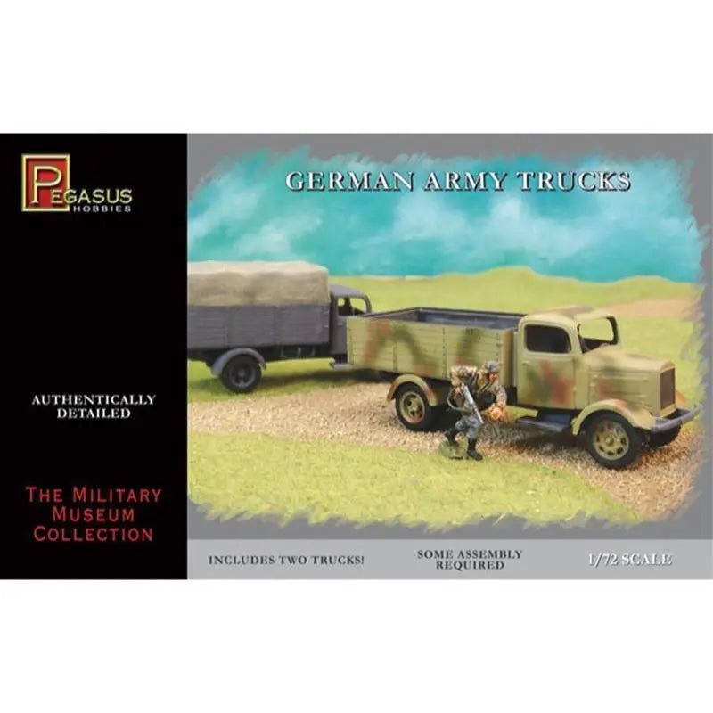 Pegasus 1/72 German Army Trucks (2 per pack) - Franklin Hobbies Ltd