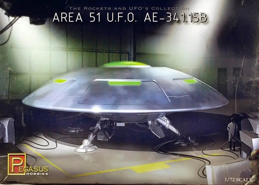 Pegasus 1/72 Area 51 UFO A.E.-341.15B Plastic Model Kit - Franklin Hobbies Ltd