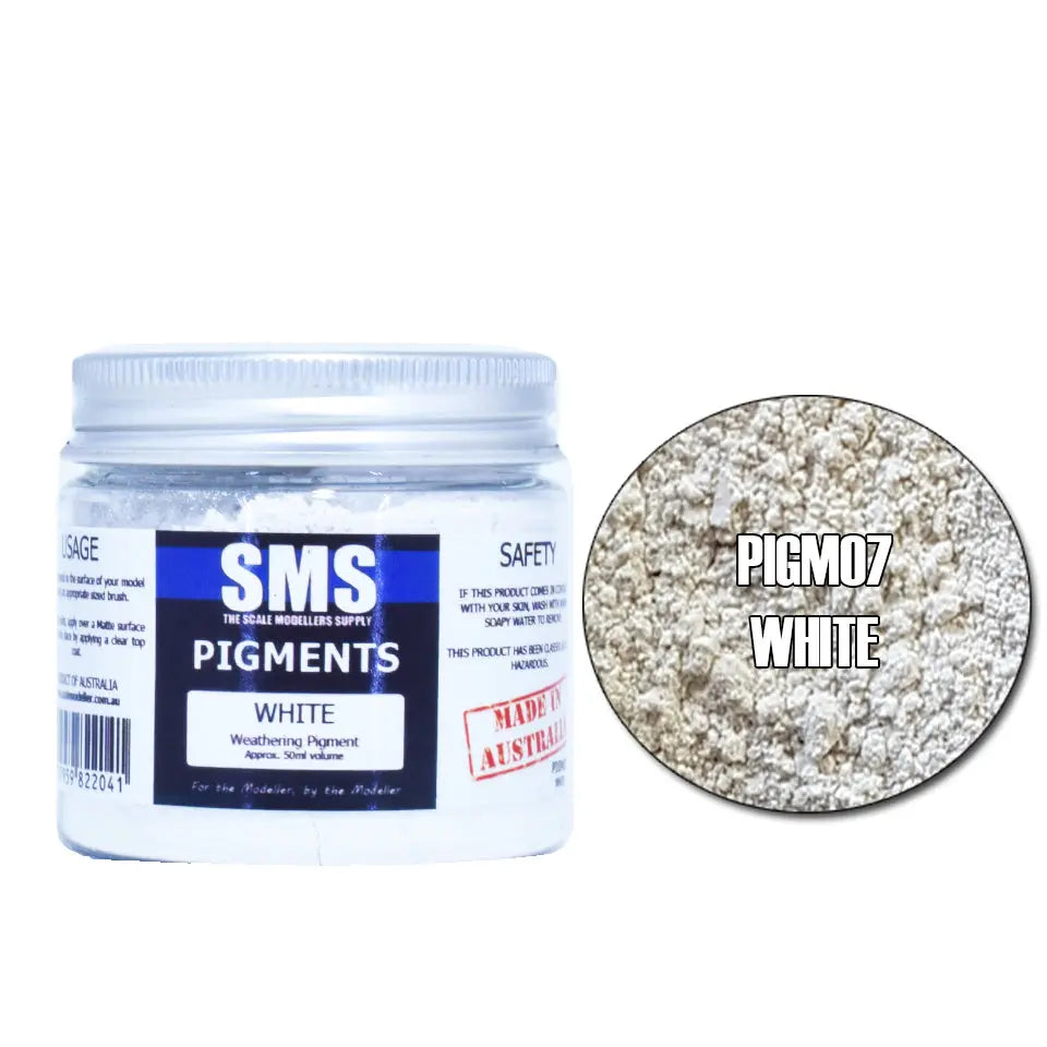 SMS Weathering Pigments White 50ml The Scale Modellers Supply