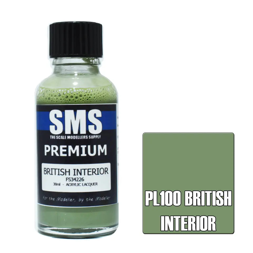 SMS Premium Acrylic Lacquer British Interior FS34226 30ml The Scale Modellers Supply