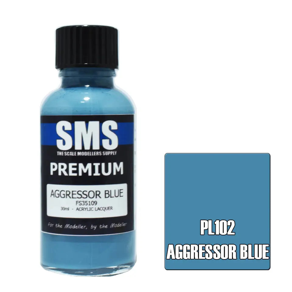 SMS Premium Acrylic Lacquer Aggressor Blue FS35109 30ml The Scale Modellers Supply