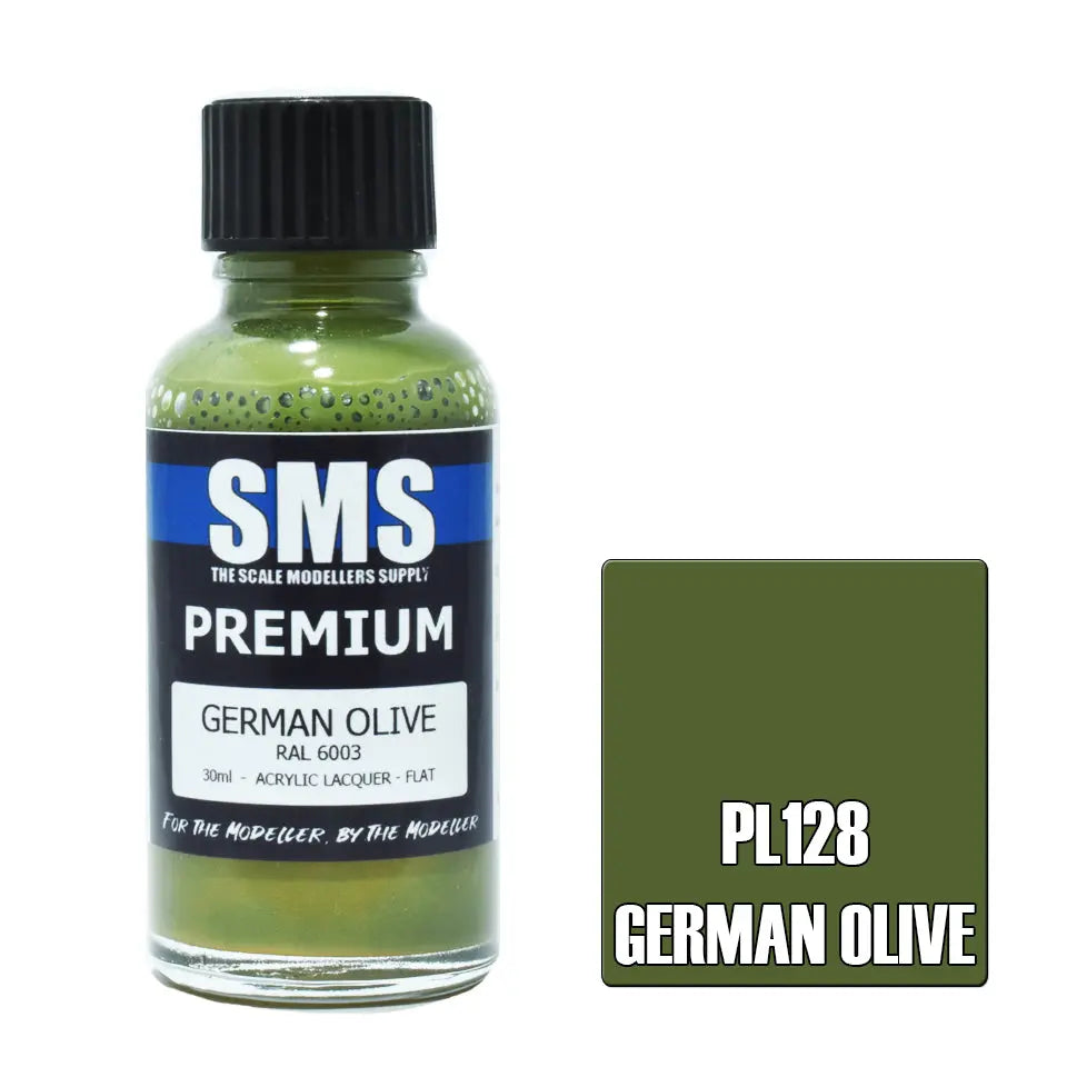 SMS Premium Acrylic Lacquer German Olive RAL6003 30ml The Scale Modellers Supply