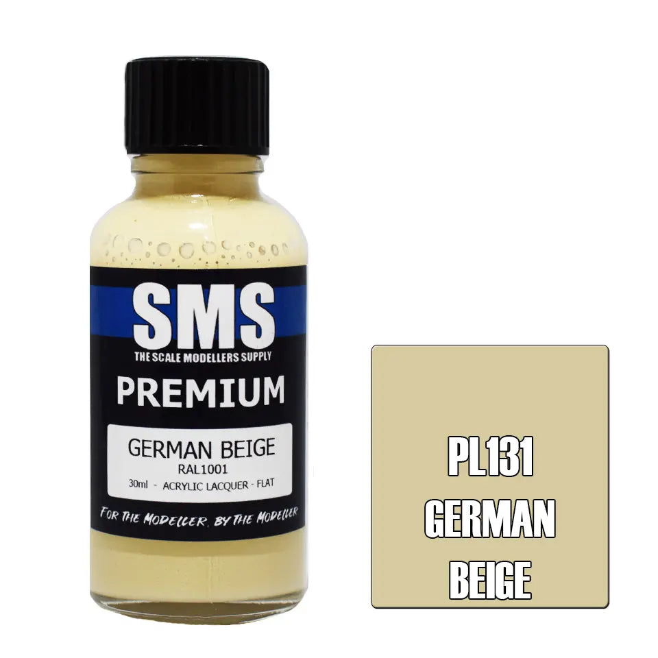 SMS Premium Acrylic Lacquer German Beige RAL1001 30ml The Scale Modellers Supply