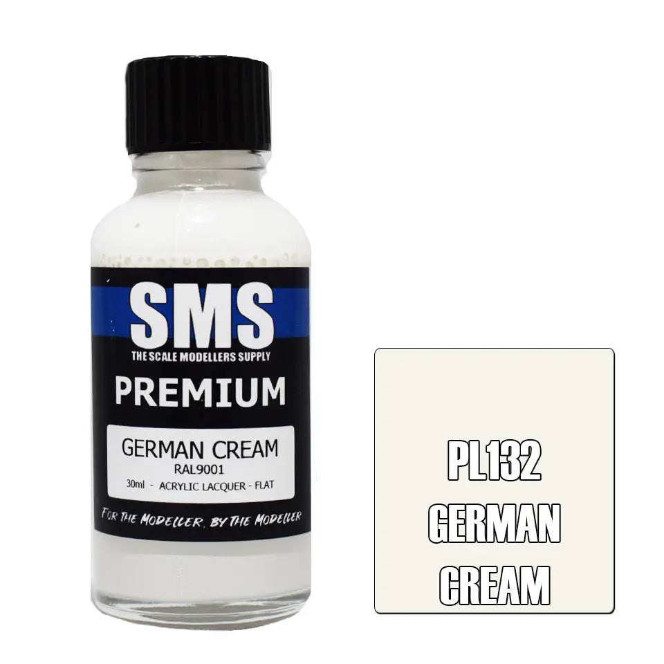 SMS Premium Acrylic Lacquer German Creme RAL9001 30ml The Scale Modellers Supply