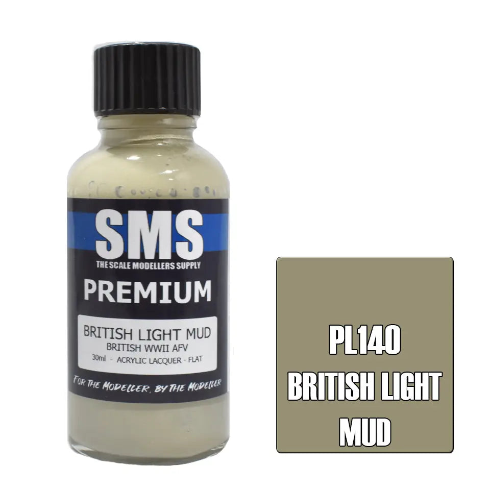SMS Premium Acrylic Lacquer British Light Mud 30ml The Scale Modellers Supply