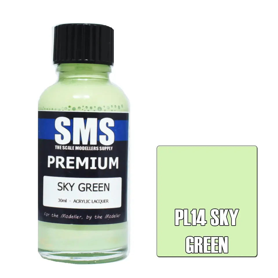 SMS Premium Acrylic Lacquer Sky Green 30ml The Scale Modellers Supply
