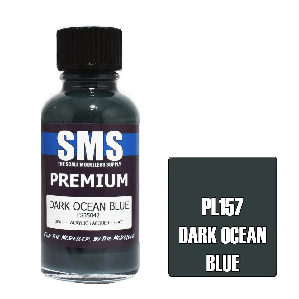 SMS Premium Acrylic Lacquer Dark Ocean Blue FS35042 30ml The Scale Modellers Supply