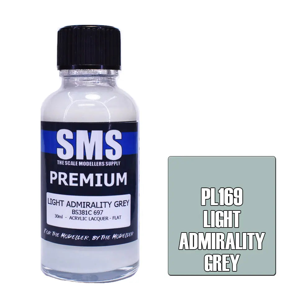 SMS Premium Acrylic Light Admirality Grey BSC 697 30ml The Scale Modellers Supply