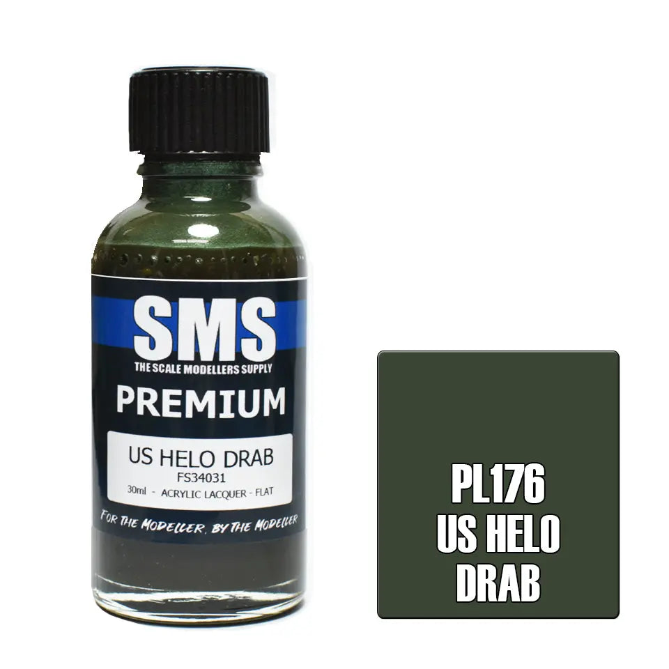 SMS Premium Acrylic US Helo Drab FS34031 30ml The Scale Modellers Supply