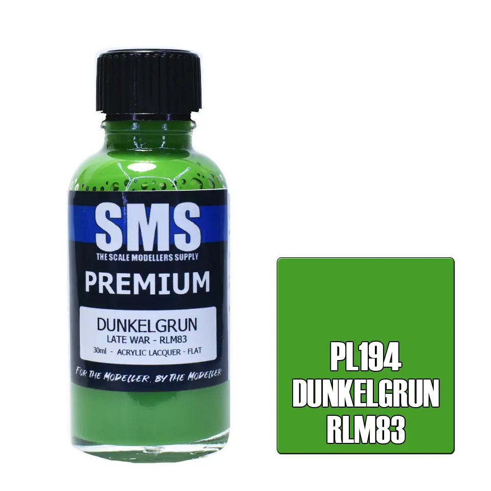 SMS Premium Acrylic Dunkelgrun RLM83 30ml The Scale Modellers Supply