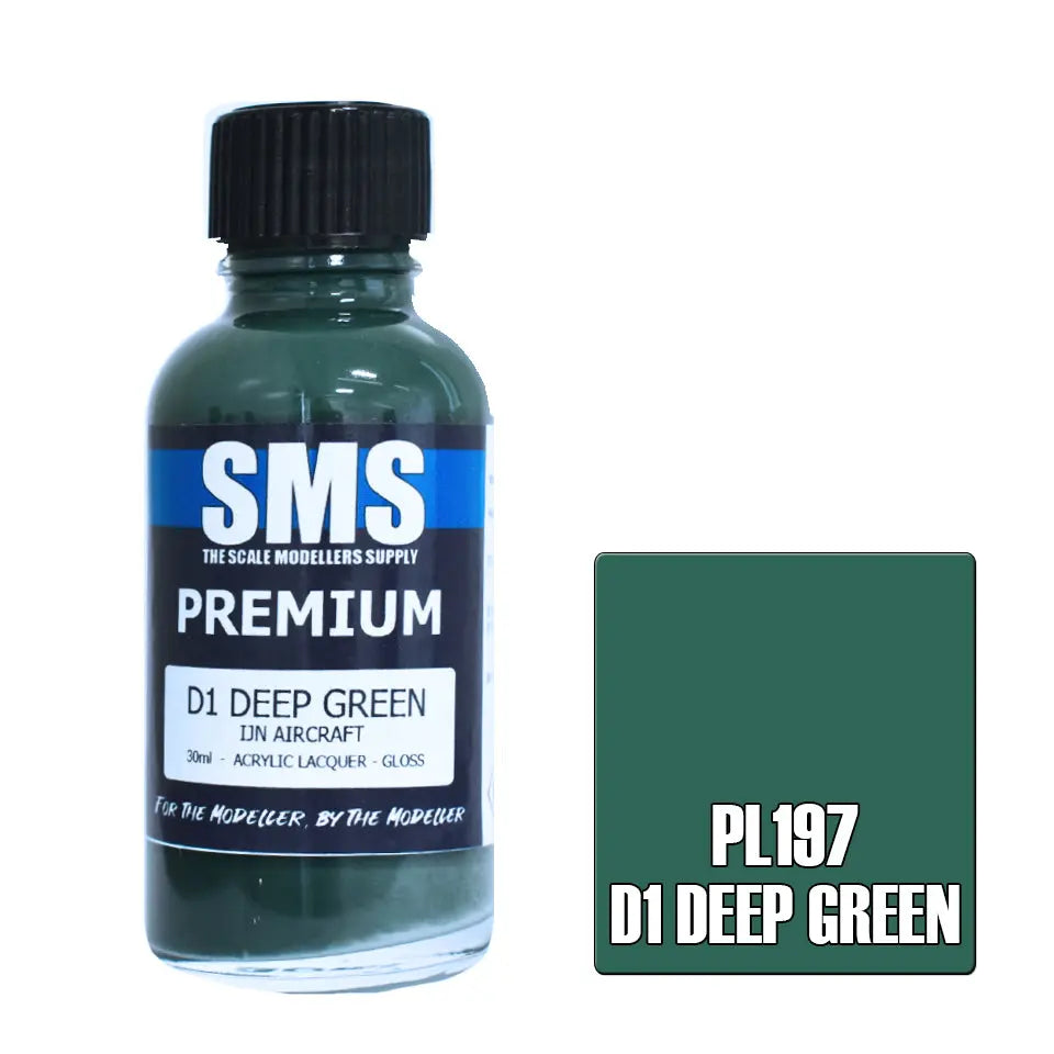 SMS Premium Acrylic D1 Deep Green 30ml The Scale Modellers Supply