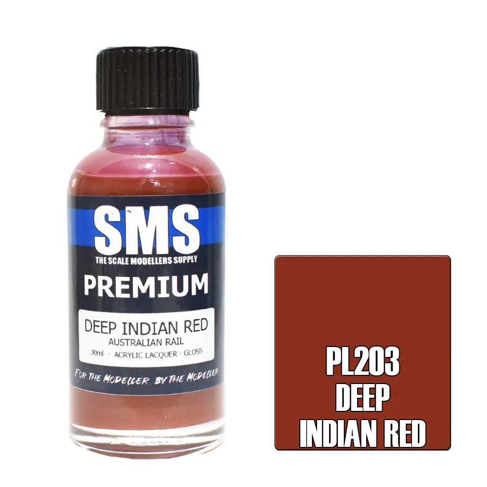 SMS Premium Acrylic Deep Indian Red 30ml The Scale Modellers Supply