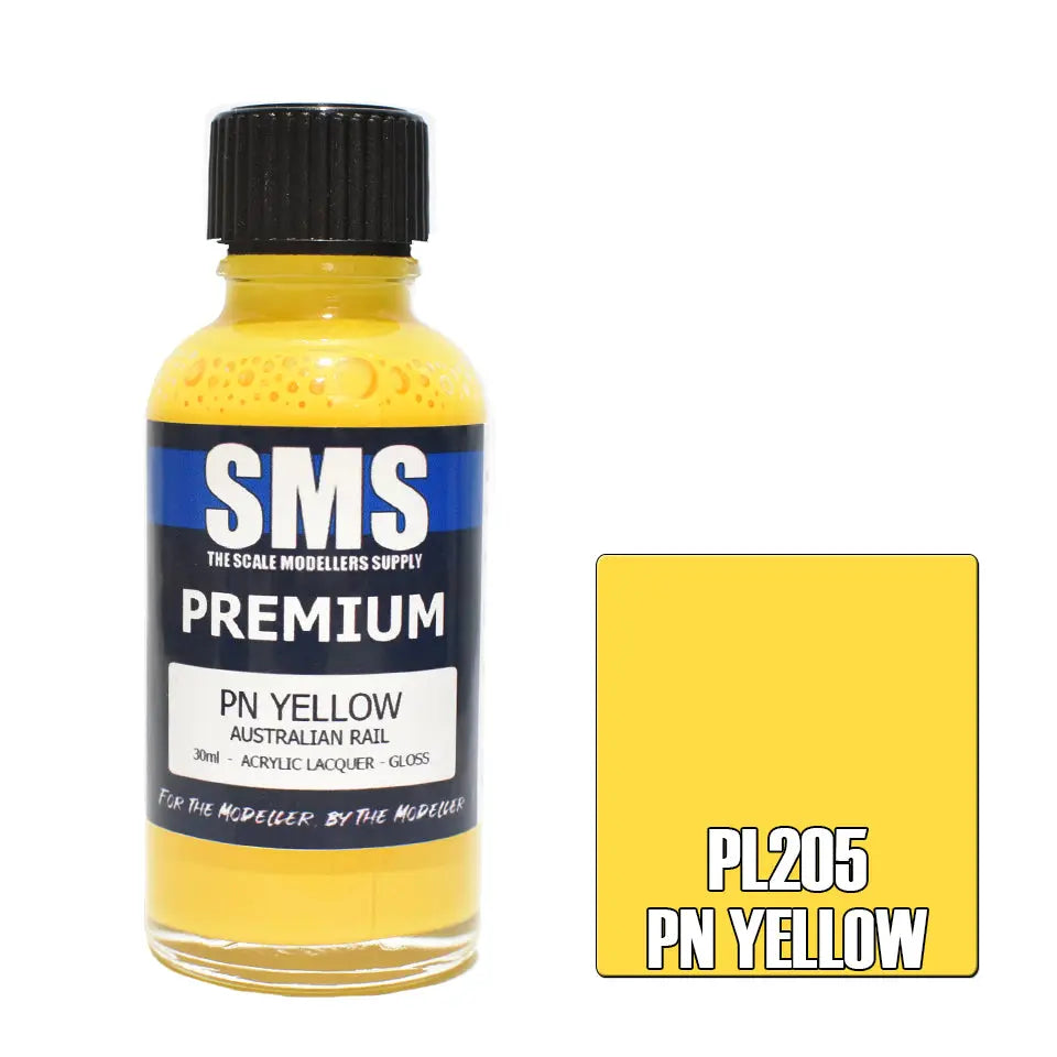 SMS Premium Acrylic PN Yellow 30ml The Scale Modellers Supply