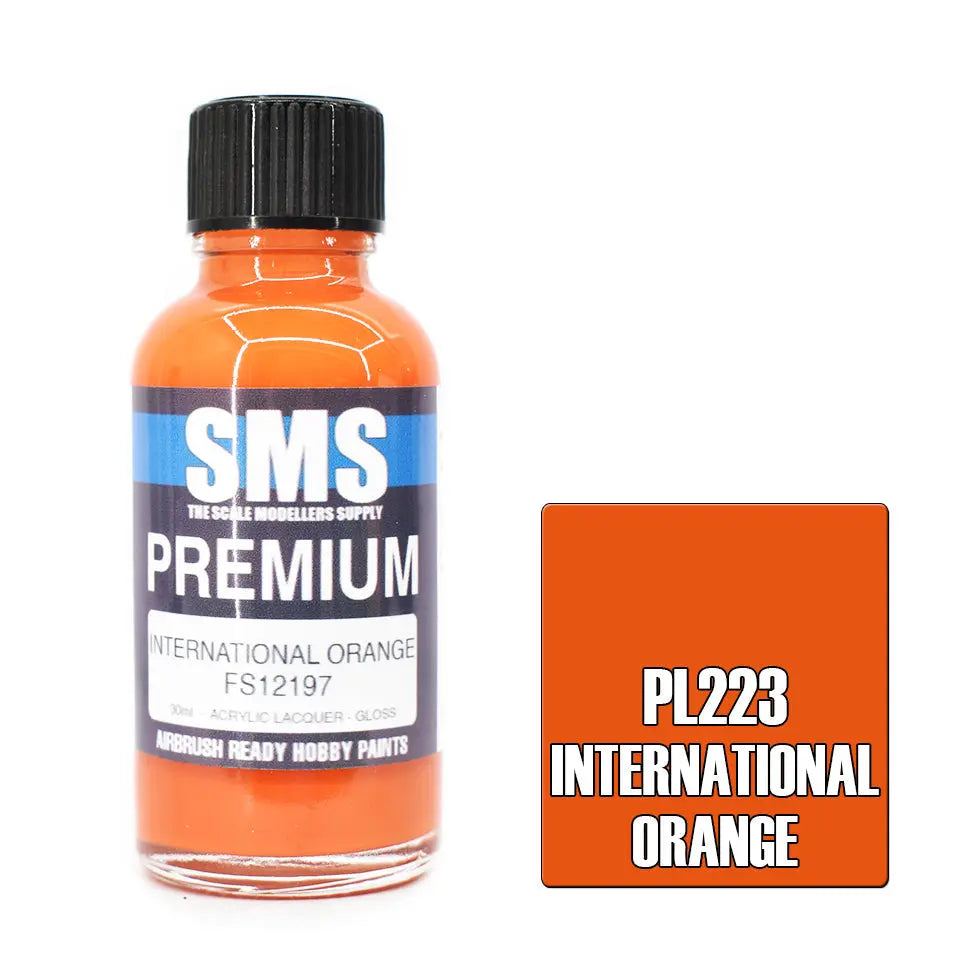 SMS Premium Acrylic INTERNATIONAL ORANGE FS12197 30ml The Scale Modellers Supply