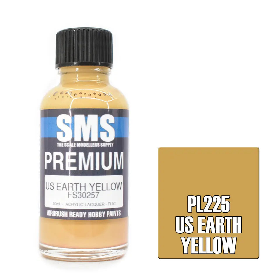 SMS Premium Acrylic US EARTH YELLOW FS30257 30ml The Scale Modellers Supply