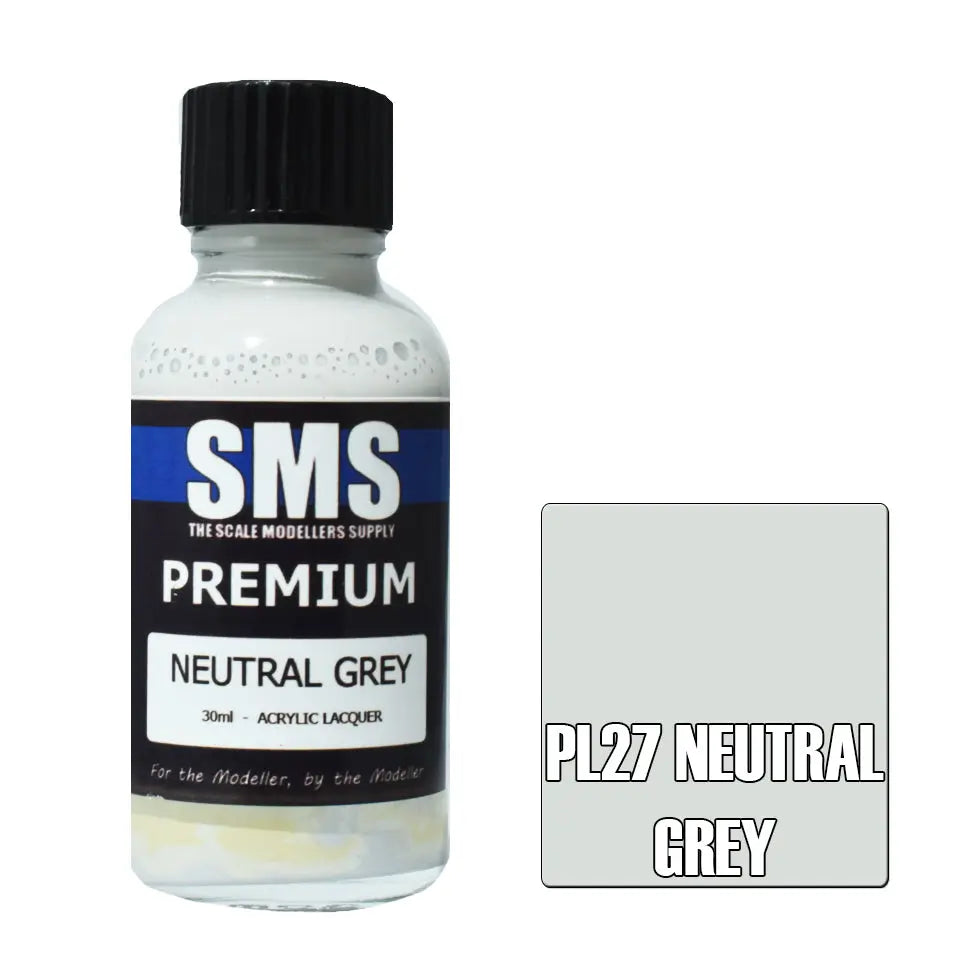 SMS Premium Acrylic Netural Grey 30ml The Scale Modellers Supply