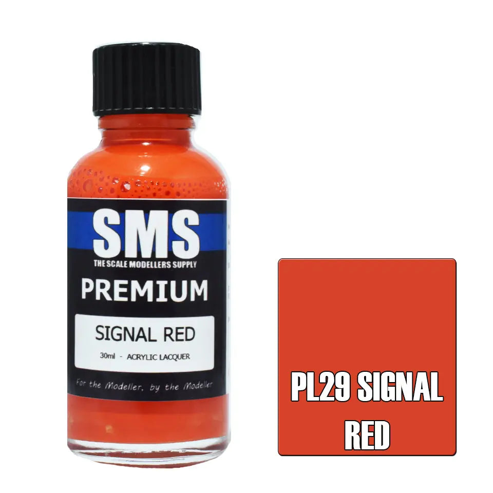 SMS Premium Acrylic Signal Red 30ml The Scale Modellers Supply