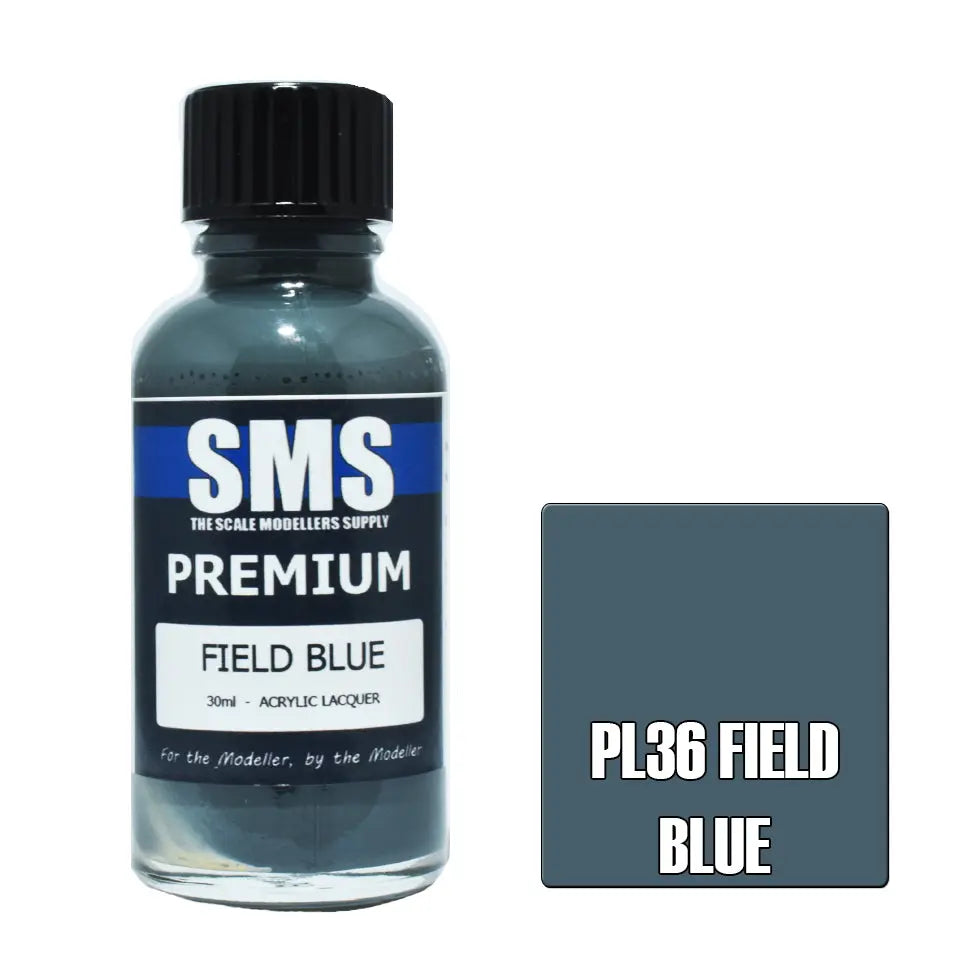 SMS Premium Acrylic Field Blue RAL5008 30ml The Scale Modellers Supply