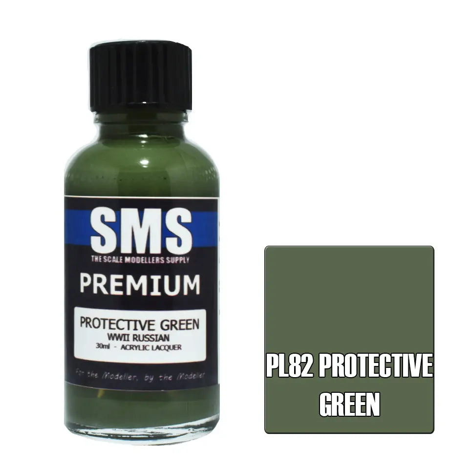 SMS Premium Acrylic Protective Green (WWII Russian) 30ml The Scale Modellers Supply