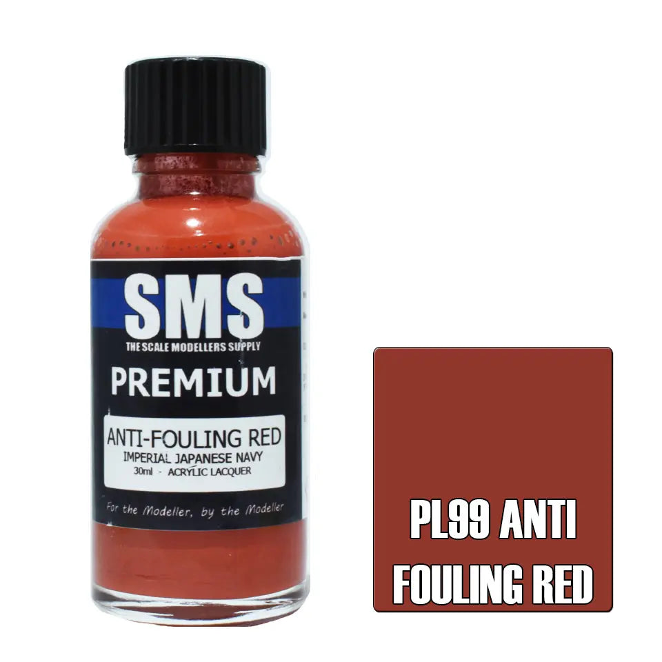 SMS Premium Acrylic Anti Fouling Red (IJN) 30ml The Scale Modellers Supply
