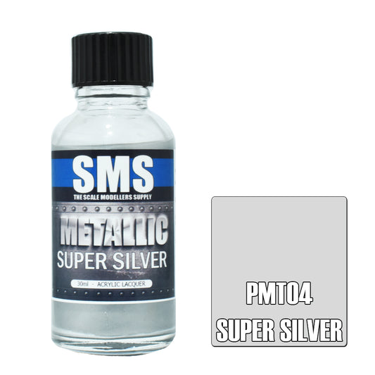 SMS Metallic Acrylic Lacquer Super Silver 30ml