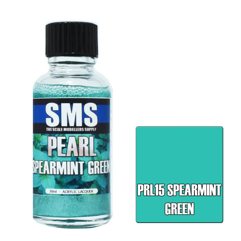 SMS Pearl Acrylic Lacquer Spearmint Green 30ml The Scale Modellers Supply